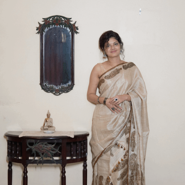 Desi Tassar Mekhela Sador set with blouse piece